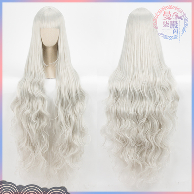 taobao agent Silver curly wig, cosplay