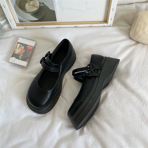 Демисезонная обувь для кожаной обуви в английском стиле, сексуальные туфли на платформе, в британском стиле