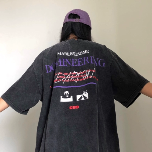 Ретро оригинальная футболка, в американском стиле, короткий рукав, коллекция 2022