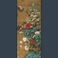Древняя цветочная стенда -рисовать картину ядра анонимная Ютанг Риг Рипл копия реальности, нелицензированная антикварная картина украшение копия