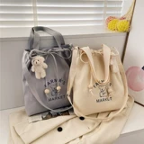 Шоппер, универсальная вместительная и большая японская сумка на одно плечо, льняная сумка, в корейском стиле