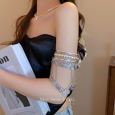 Браслет 异域风情金色金属流苏臂环希腊埃及风格饰品女欧美夸张手镯首饰 Kaitin jewelry