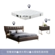 Giường ngủ Qian Qian giường đôi 1,8 mét phòng ngủ chính ánh sáng sang trọng thiết kế hậu nghệ thuật da hiện đại giường cưới mềm gói giường - Giường