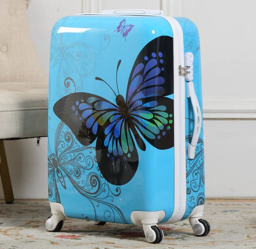 Чемодан, квадратная мультяшная коробка подходит для мужчин и женщин, 24 дюймов, 20 дюймов