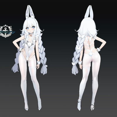taobao agent DON'T SLEEP Blue route vicious and lazy white rabbit skin cosplay cos wigs