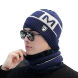 Удерживающая тепло зимняя шерстяная демисезонная утепленная трикотажная шапка с капюшоном, в корейском стиле