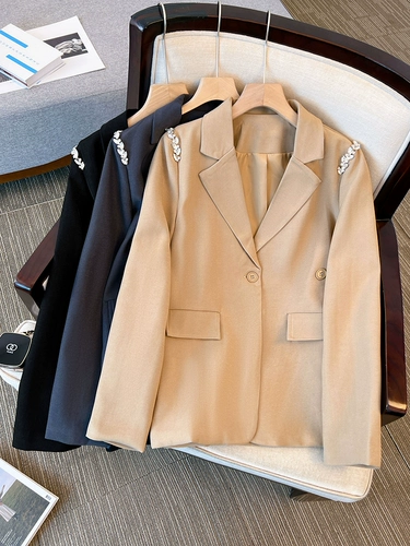 Осенний дизайнерский пиджак классического кроя, коллекция 2022, изысканный стиль, яркий броский стиль, свободный крой