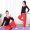 Black and red long sleeved top+red Harlan pants