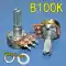 B10K/B20K/B50K/B100K đơn kết nối 3-pin khuếch đại công suất âm lượng có thể điều chỉnh đơn kết nối chiết áp vòng trục hoa 20mm Chiết áp