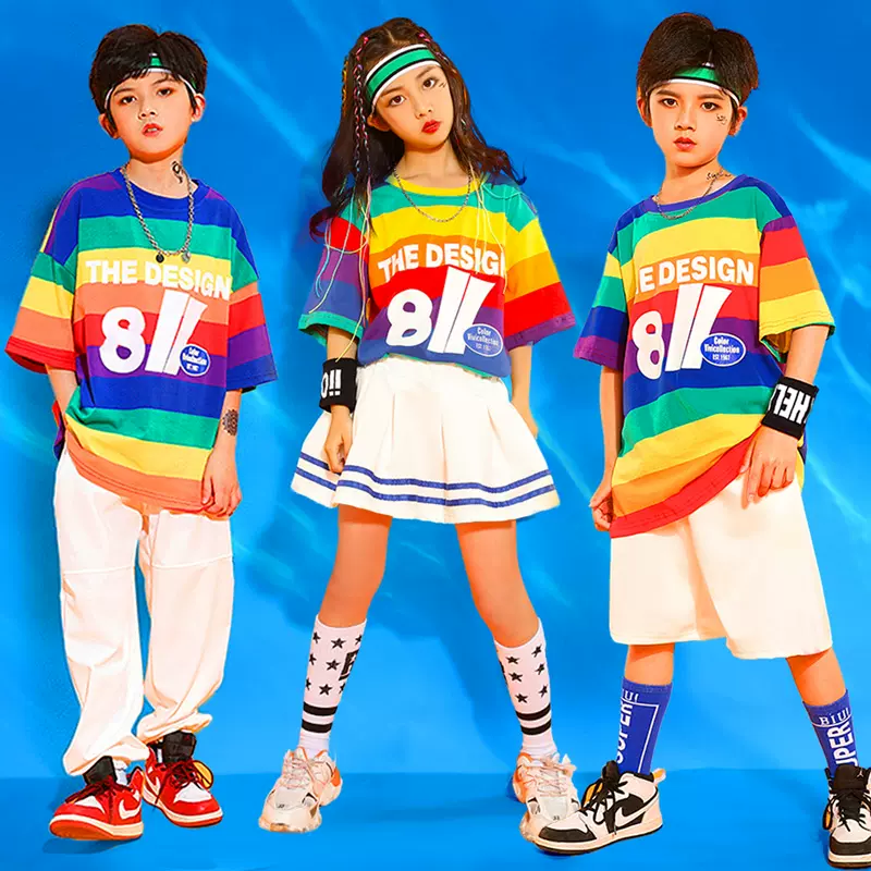 元旦儿童男女魔术师演出服装拐杖舞蹈爵士舞演出服嘻哈舞台小西装