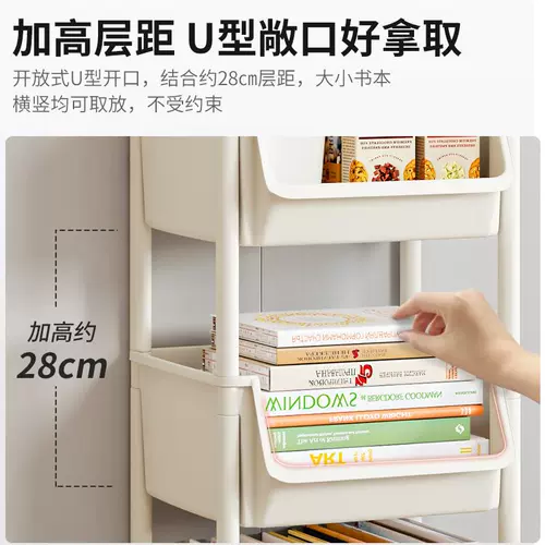 Тележка для фруктов и овощей для домашнего использования, многослойная система хранения для кровати, книжная полка