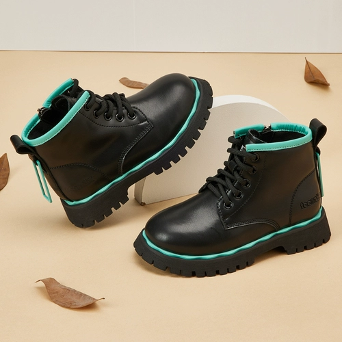 Martens, детские весенние демисезонные ботинки в английском стиле, черные модные короткие сапоги, в британском стиле, коллекция 2022