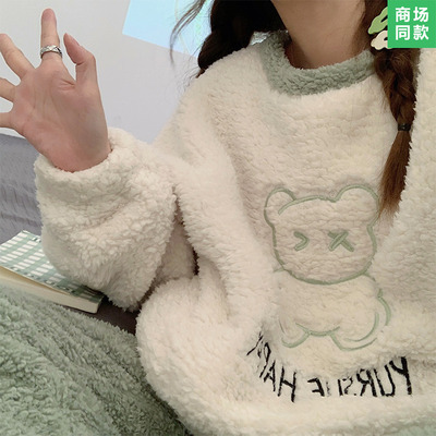 taobao agent Coral velvet insulated flannel pijama, autumn