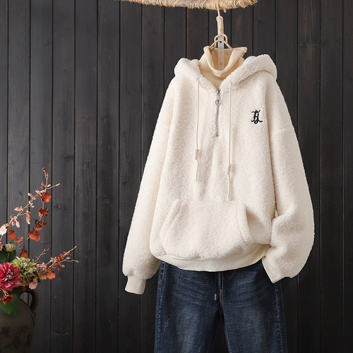 Приятная телу зимняя бархатная толстовка с капюшоном, увеличенная толщина, 2022