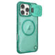 Nillkin MagSafe Teal Geometric Clear Case For iPhone   iPhone 17, iPhone 17 Air, iPhone 17 Pro, iPhone 17 Pro Max