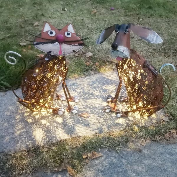 Дорожная вилла для детского сада для беседки, лампочка на солнечной энергии, кошки и собаки