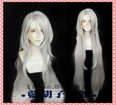 taobao agent [Blue Hubbin] In the future, COS wig 120cm long -haired silver gray mixed color ninety -nine