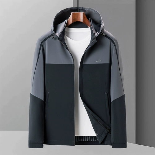 Мужская весенняя демисезонная куртка, короткая толстовка с капюшоном для отдыха, облегающий крой