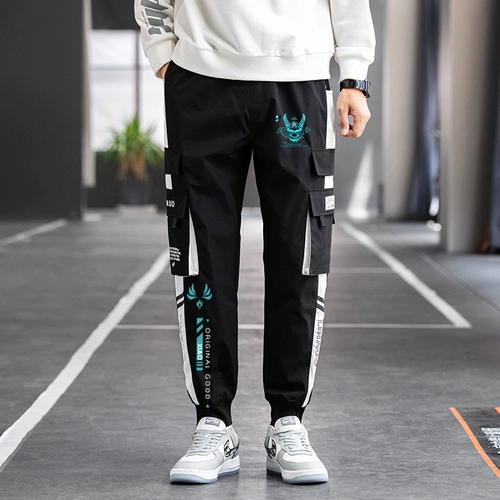 Genshin Impact, японские спортивные демисезонные утепленные штаны для отдыха, оверсайз