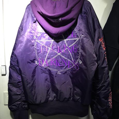 周扬青吴亦凡同款vetements五芒星刺绣情侣款棉服飞行员夹克外套