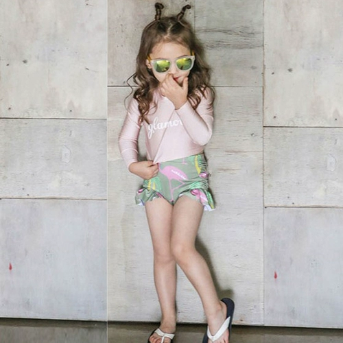 Детский купальник, раздельный милый лонгслив для принцессы, защита от солнца, семейный стиль