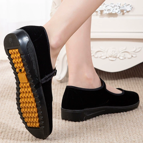 Летние слипоны, черная обувь, униформа медсестры, туфли для отдыха для матери