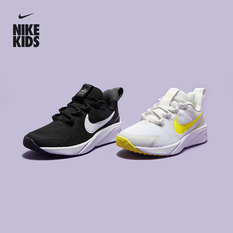 Nike Официальная спортивная обувь для мальчиков и девочек STAR RUNNER 4, осенняя спортивная обувь для малышей, DX7614 Изображение 1