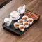 Haofeng Wujin khay trà bằng đá Kung Fu bộ trà gia đình bột đá tổng hợp lưu trữ và thoát nước bàn trà nhỏ khay trà bàn cà phê Phụ kiện bàn trà