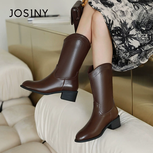 Демисезонные высокие сапоги, подходит для подростков