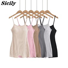 Боди/брюки 西西里带胸垫辣妹吊带连体衣女打底短裤包臀裤运动健身休闲连衣裤