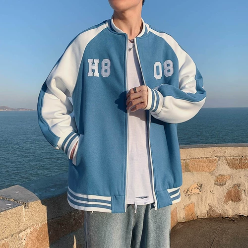 Tide, бейсбольная форма, демисезонная брендовая утепленная куртка, с вышивкой