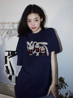 Черный [красивый/уникальный/супер -эвизер/снижение возраста/основание/короткий рукав/внутреннее блюдо/цвет/хлопок/хлопок/женщины/спорт/лес/Западный западный/Американец]]