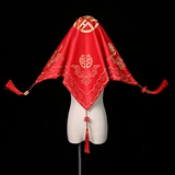 Красная хиджада свадебная невеста китайская вышивка цветочниц высокий -красный xiuxi service hid hid