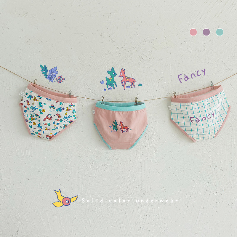 Children's underwear cotton girls triangle without pp boys boxer shorts