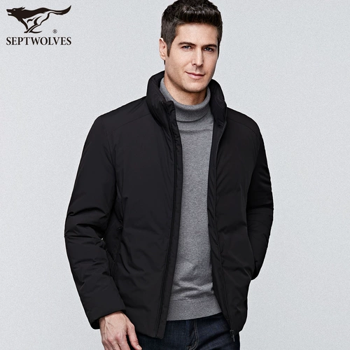 Septwolves, зимний легкий и тонкий пуховик, короткая мужская куртка, коллекция 2021, для мужчины среднего возраста
