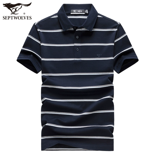 Septwolves, летняя футболка с коротким рукавом, шелковая хлопковая трендовая футболка polo, 2020