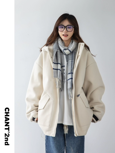 Зимняя ретро куртка, брендовое шерстяное пальто, изысканный стиль, свободный крой