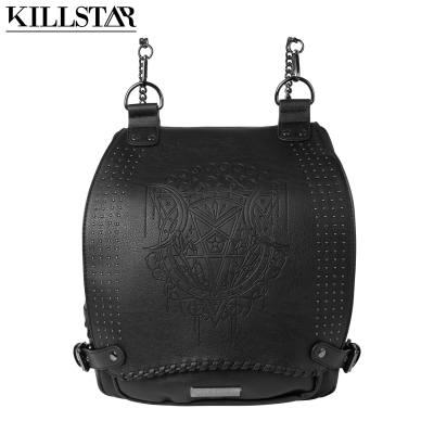 taobao agent Jier Britain Killstar Gothic Darkya Culture OCCCULT carved iron chain artificial leather backpack