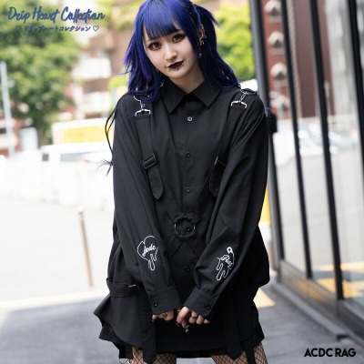 taobao agent Acrylic chest strap, long-sleeve, 2 carat, punk style, with embroidery