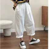Летние тонкие штаны, большой размер, оверсайз, свободный крой