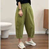 Летние тонкие штаны, большой размер, оверсайз, свободный крой