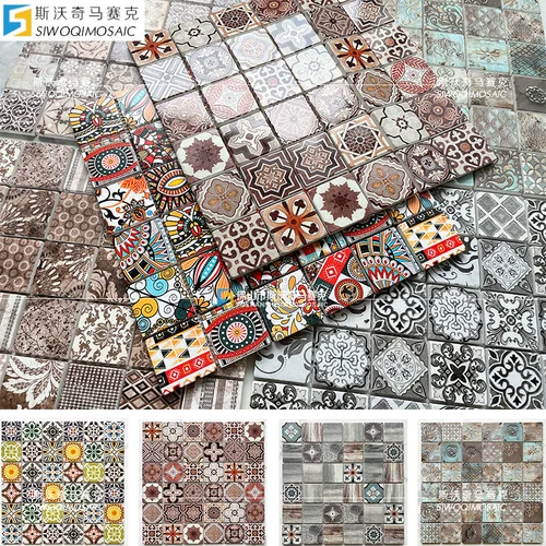 Натуральная камень мозаика кухня ванная комната ванная комната против стекла на стене плитка ретро струйная плитка маленькая плитка