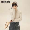 淘金币36.71！onemore新款针织半高领毛衣
