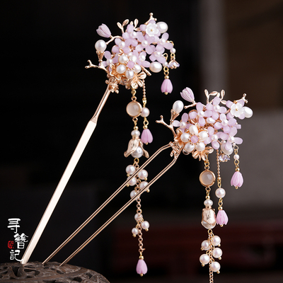 taobao agent Genuine hair accessory, Hanfu, cheongsam, Chinese hairpin with tassels