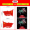 2 пары с красным флагом 14 * 9.5cm, плавающим белым шрифтом + « Китай» лазер (труба 12 * 8.6 cm)