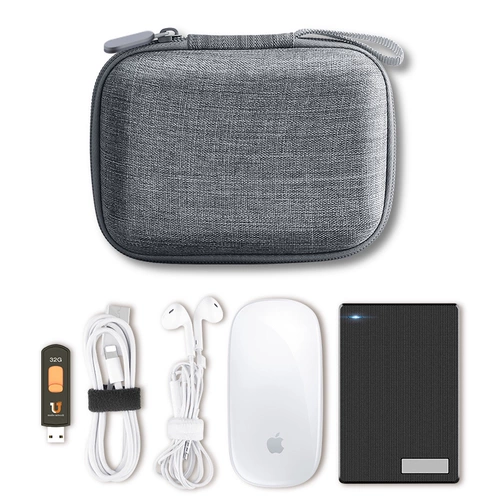 Универсальная сумка-органайзер, цифровой электронный мобильный телефон, защитные наушники, сумка для хранения, маленький шнур питания