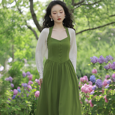 taobao agent Dress, spring autumn long skirt, fitted, french style