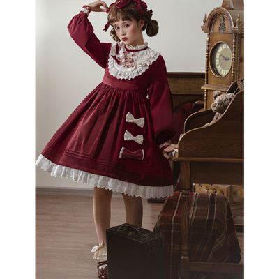taobao agent Genuine demi-season soft dress, doll, Lolita style, long sleeve, french style