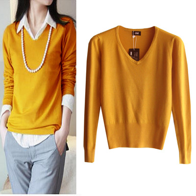 taobao agent Autumn multicoloured knitted long-sleeve, 2020, city style, Korean style, western style, high collar