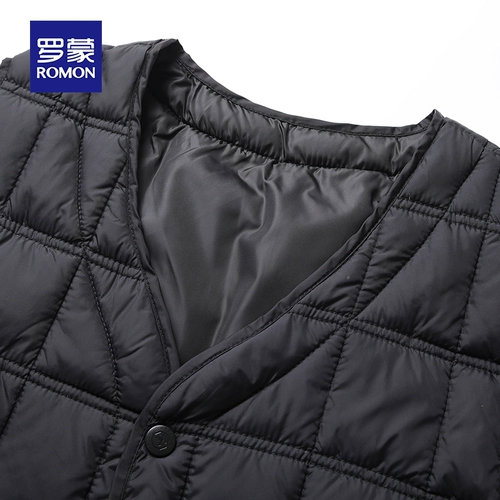 Легкий и тонкий пуховик с пухом, демисезонный удерживающий тепло жилет, для среднего возраста, свободный крой